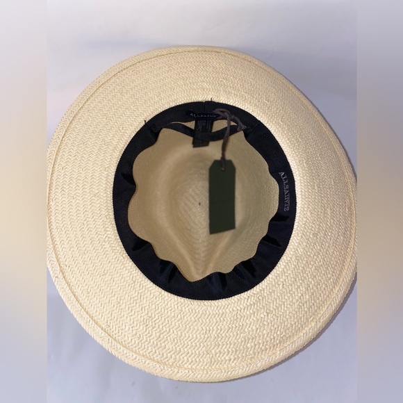 ALLSAINTS Paige Studded Light Woven Straw Fedora - Picture 9 of 16